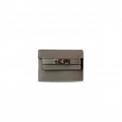 HERMÈS KELLY CARD HOLDER GRAY (11*8*3cm)